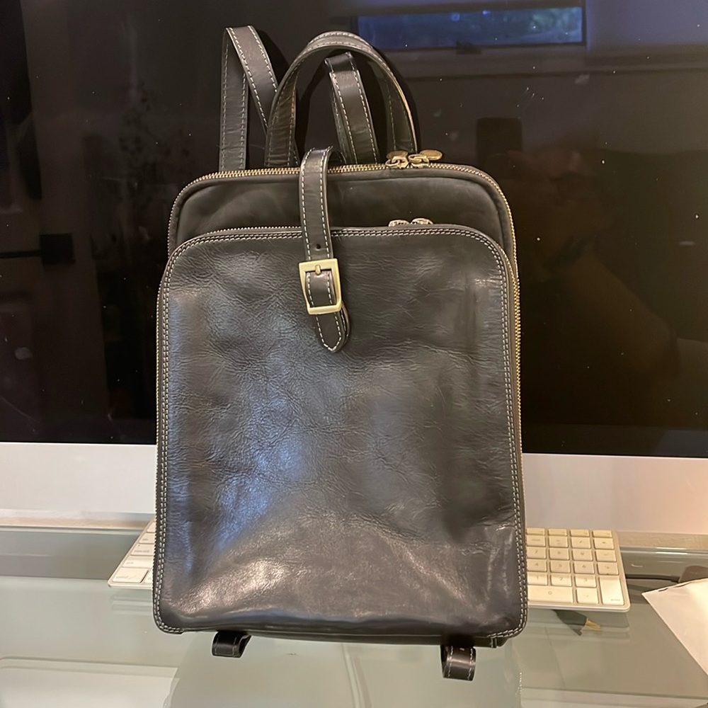 Time Resistance Backpack with golden/copper hardware